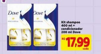Mercado Extra Kit Shampoo 400ml + Condicionador 200ml Dove oferta