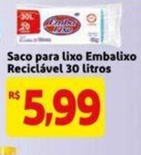 Mercado Extra Saco para lixo Embalixo Reciclavel 30L oferta