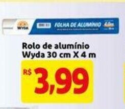 Mercado Extra Rolo de aluminio Wyda 30cmx4m oferta