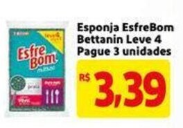 Mercado Extra Esponja Esfrebom Bettanin Leve 4 Pague 3 unidades oferta