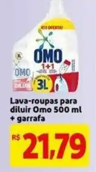 Mercado Extra Lara roupas para dilluir Omo 500ml + garrafa oferta