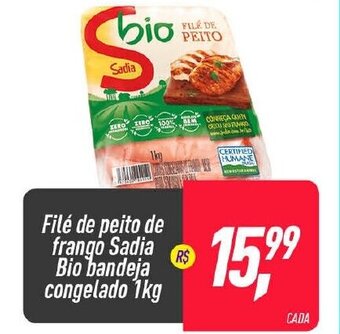 Frangolândia File de peito de frango Sadia Bio bandeja congelado 1kg oferta