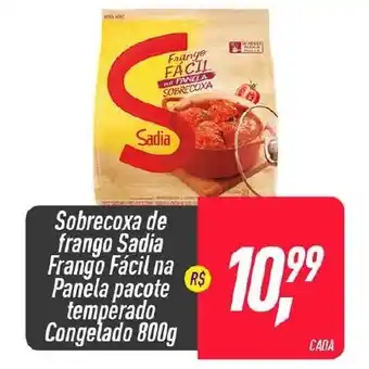 Frangolândia Sobrecoxa de frango Sadia Frango Facil na Panela pacote temperado congelado 800g oferta