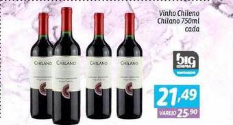Supermercados Big Compra Vinho chileno chilano cada oferta