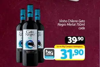 Supermercados Big Compra Vinho chileno gato negro merlot cada oferta