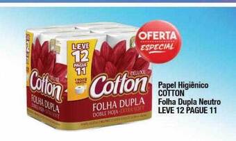 Supermercados Unidos Papel higiênico cotton folha dupla neutro leve 12 pague 11 oferta