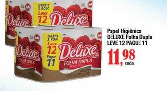 Supermercados Unidos Papel higiênico deluxe folha dupla leve 12 pague 11 oferta