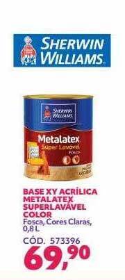 Telhanorte Base xy acrílica metalatex superlavável color fosca cores claras 0.8 l oferta
