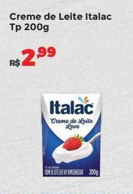 Villarreal Supermercados Creme de leite italac tp oferta