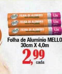 Supermercados Unidos Folha de alumínio mello 30cm x 4.0m oferta