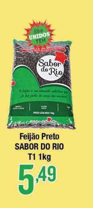 Supermercados Unidos Feijão preto sabor do rio t1 oferta