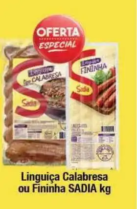 Supermercados Unidos Linguiça calabresa ou fininha sadia oferta