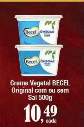 Supermercados Unidos Creme vegetal becel original com ou sem sal oferta