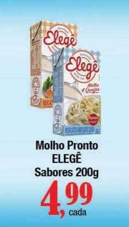 Supermercados Unidos Molho pronto elegê sabores oferta