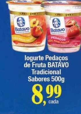 Supermercados Unidos Iogurte pedaços de fruta batavo tradicional sabores oferta