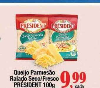 Supermercados Unidos Queijo parmesão ralado seco fresco président oferta