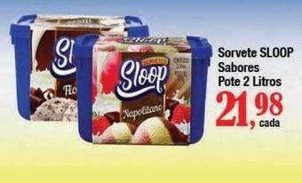 Supermercados Unidos Sorvete sloop sabores pote 2 litros oferta