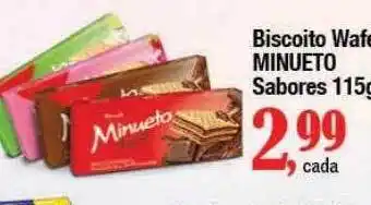 Biscoito wafer minueto