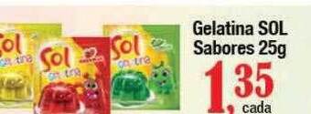 Supermercados Unidos Gelatina sol sabores oferta