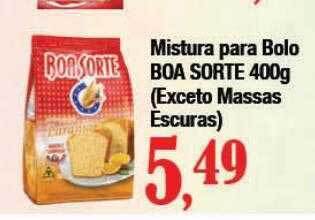 Supermercados Unidos Mistura para bolo boa sorte oferta