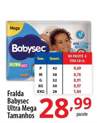 Akki Atacadista Fralda babysec ultra mega tamanhos oferta