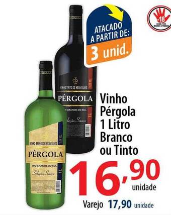 Akki Atacadista Vinho pérgola branco ou tinto oferta