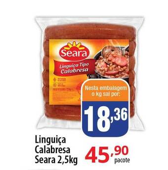 Akki Atacadista Linguiça calabresa seara oferta