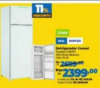 Lojas Becker Refrigerador consul oferta