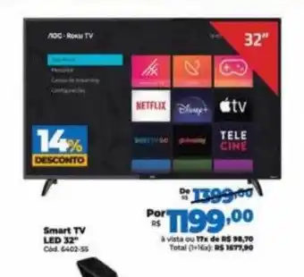 Lojas Becker Smart tv led 32 oferta