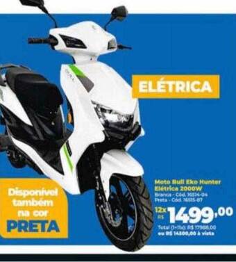 Moto bull eko hunter elétrica 2000w