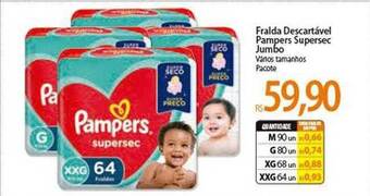 Atacadão Fralda descartável pampers supersec jumbo oferta