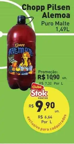 Stok Center Chopp pilsen alemoa puro malte oferta