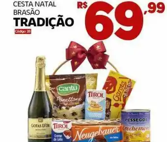 Brasão Supermercados Cesta natal brasão tradição oferta