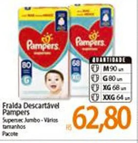 Atacadão Fralda Descartavel Pampers oferta