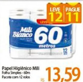 Atacadão Papel Higiénico Mili oferta
