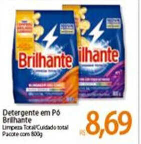 Atacadão Detergente em po Brilhante 800g oferta
