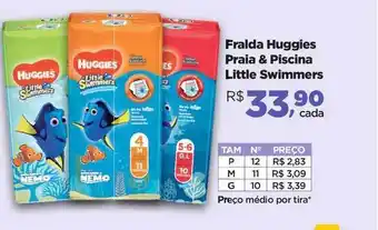 Farmácias Nissei Fralda Huggies Praia & Piscina Little Swimmers oferta