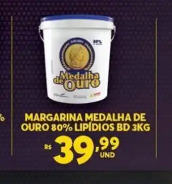 Atacadão Centro Sul Margarina Medalha de Ouro 80% Lipidios Bd 3kg oferta
