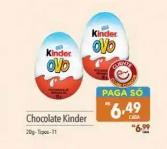 Supermercados Condor Chocolate Kinder Tipos 20g oferta