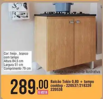 Berlanda Balcão tokio 0.80 + tampo cooktop oferta