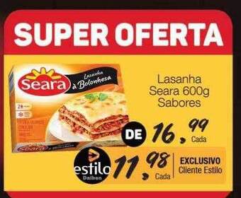 Supermercado Dalben Lasanha seara sabores oferta