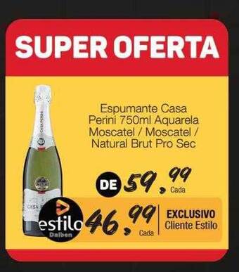 Supermercado Dalben Espumante casa perini aquarela moscatel - moscatel - natural brut pro sec oferta