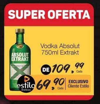 Supermercado Dalben Vodka absolut extrakt oferta