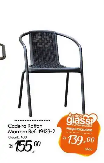 Cadeira Rattan Marrom