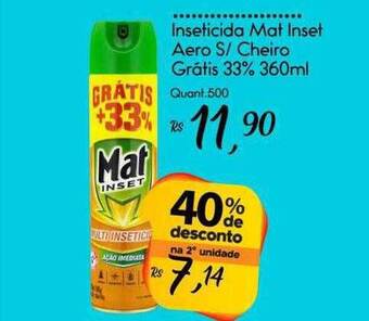 Giassi Supermercados Inseticida mat inset aero s cheiro 40% de desconto na 2a unidade oferta