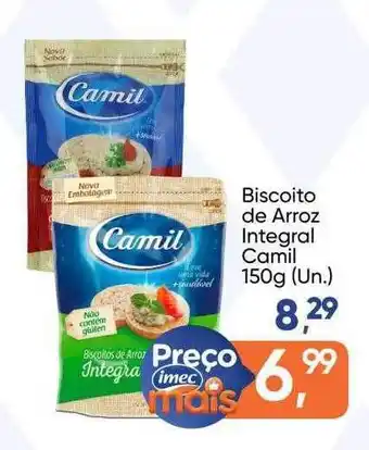 Imec Supermercados Biscoito de arroz integral camil oferta