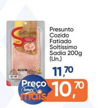 Imec Supermercados Presunto cozido fatiado soltissimo sadia oferta