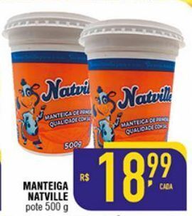 Mercantil Rodrigues Manteiga natville pote 500 g oferta