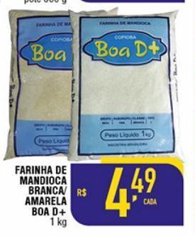 Mercantil Rodrigues Farinha de mandioca branca/ amarela boa d+ 1 kg oferta