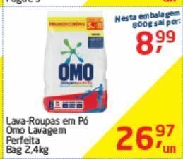 Tenda Atacado Lava-roupas em pó omo lavagem perfeita bag 2,4kg oferta